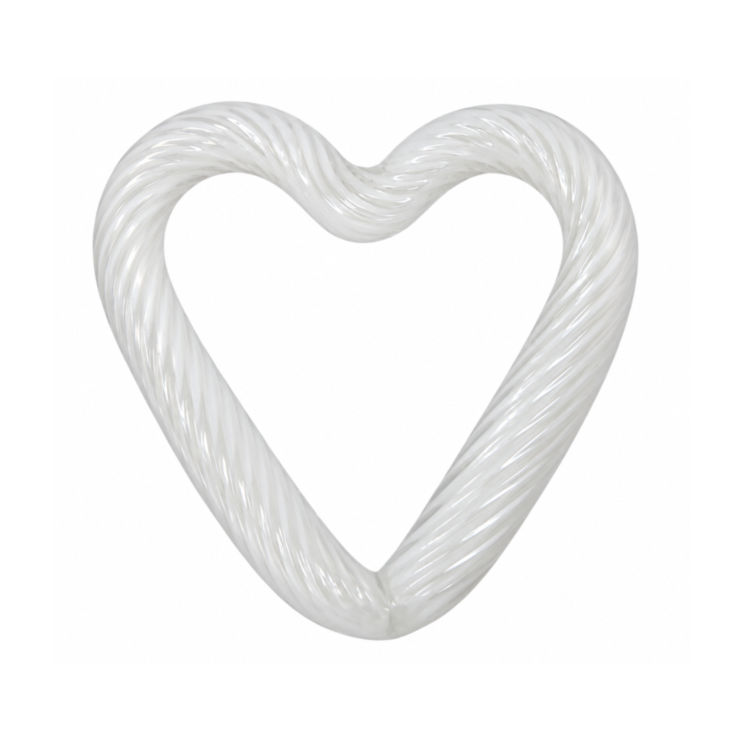 Glass Heart - White  Grief Gifts