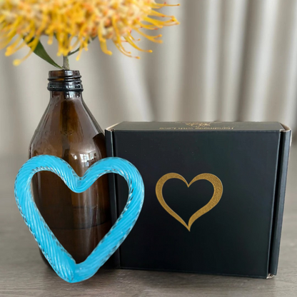 Glass Heart Blue | Sympathy Gift | Grief Gifts Perth 