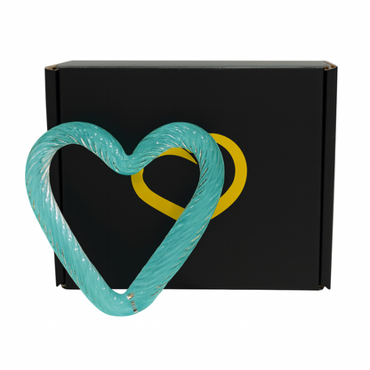 Glass Heart Mint Green | Sympathy Heart Perth | Grief Gifts Perth 