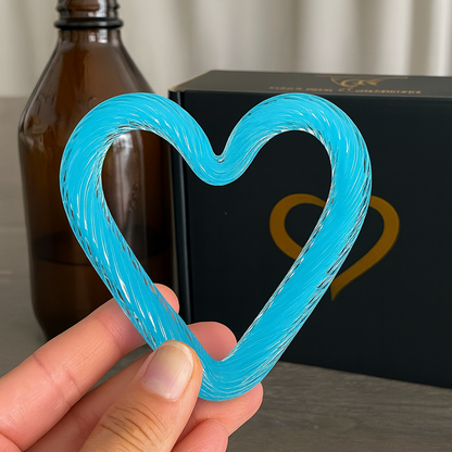 Glass Heart in Blue | Sympathy Heart | Sympathy Gifts Perth 
