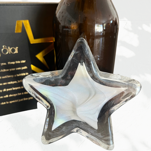 Glass Wishing Star White | Grief Gifts | Perth | Australia 