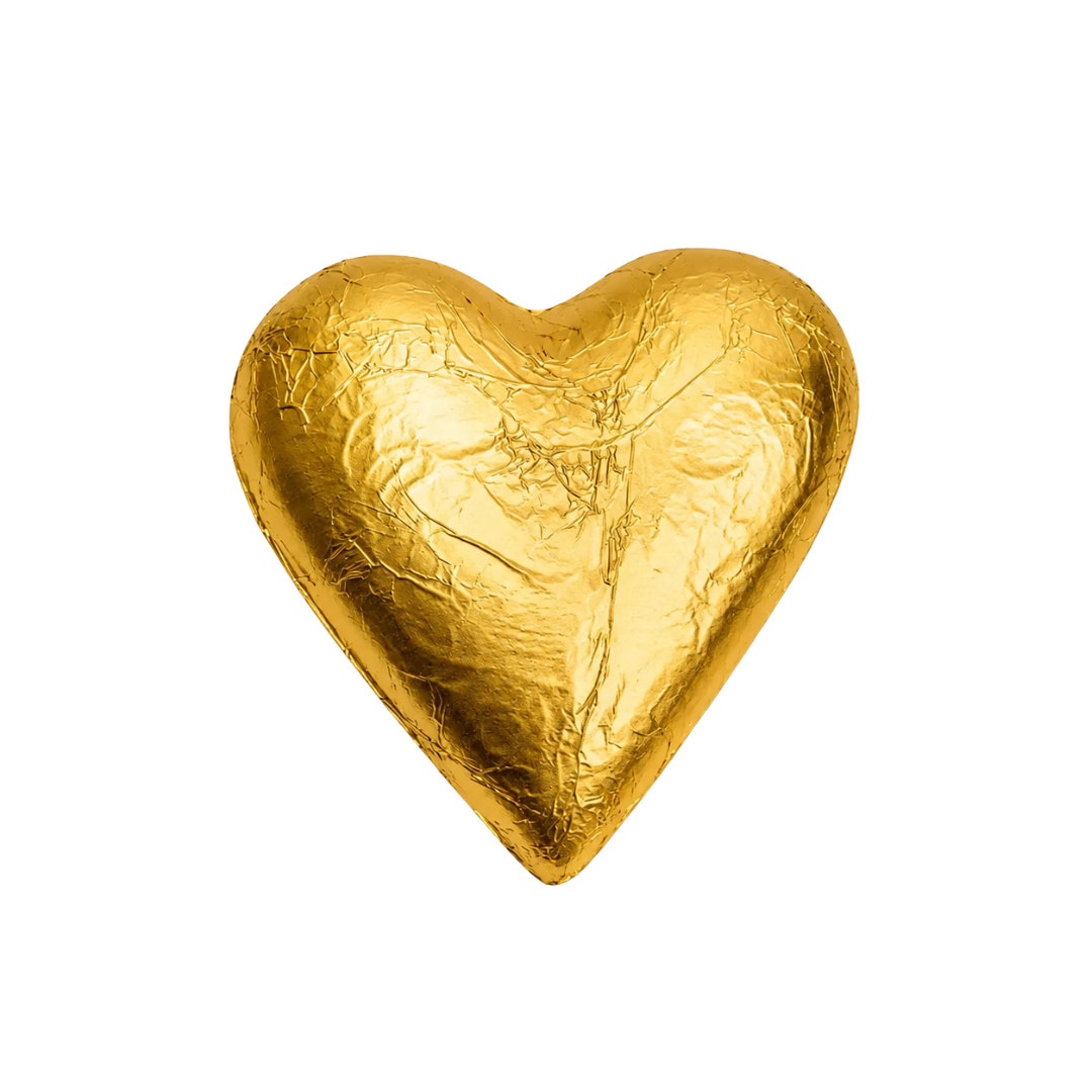 Gold Foil Heart Chocolate - 30g | Grief Gifts Australia 