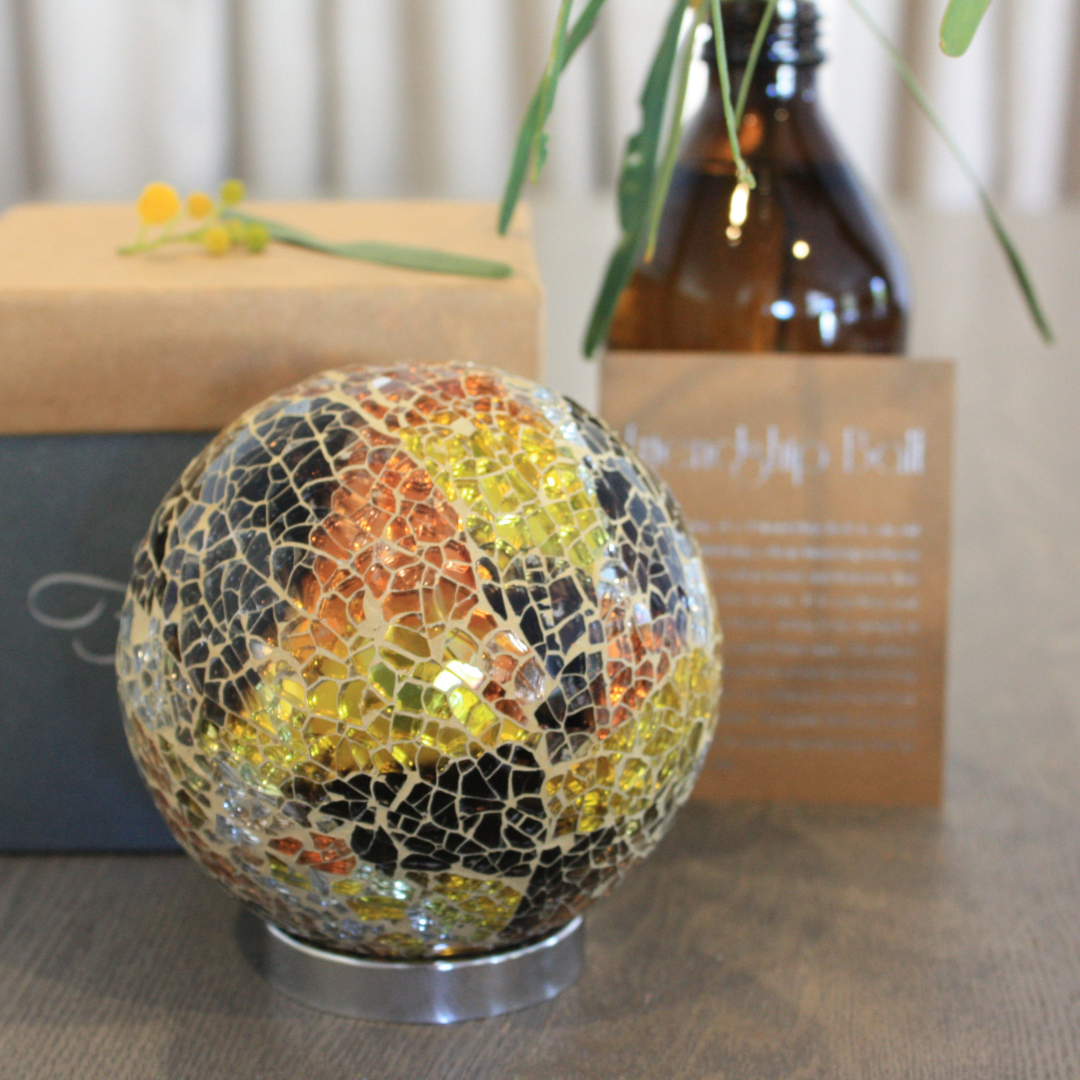 Mosaic Orb Friendship Ball - Gold | Grief Gifts Perth 