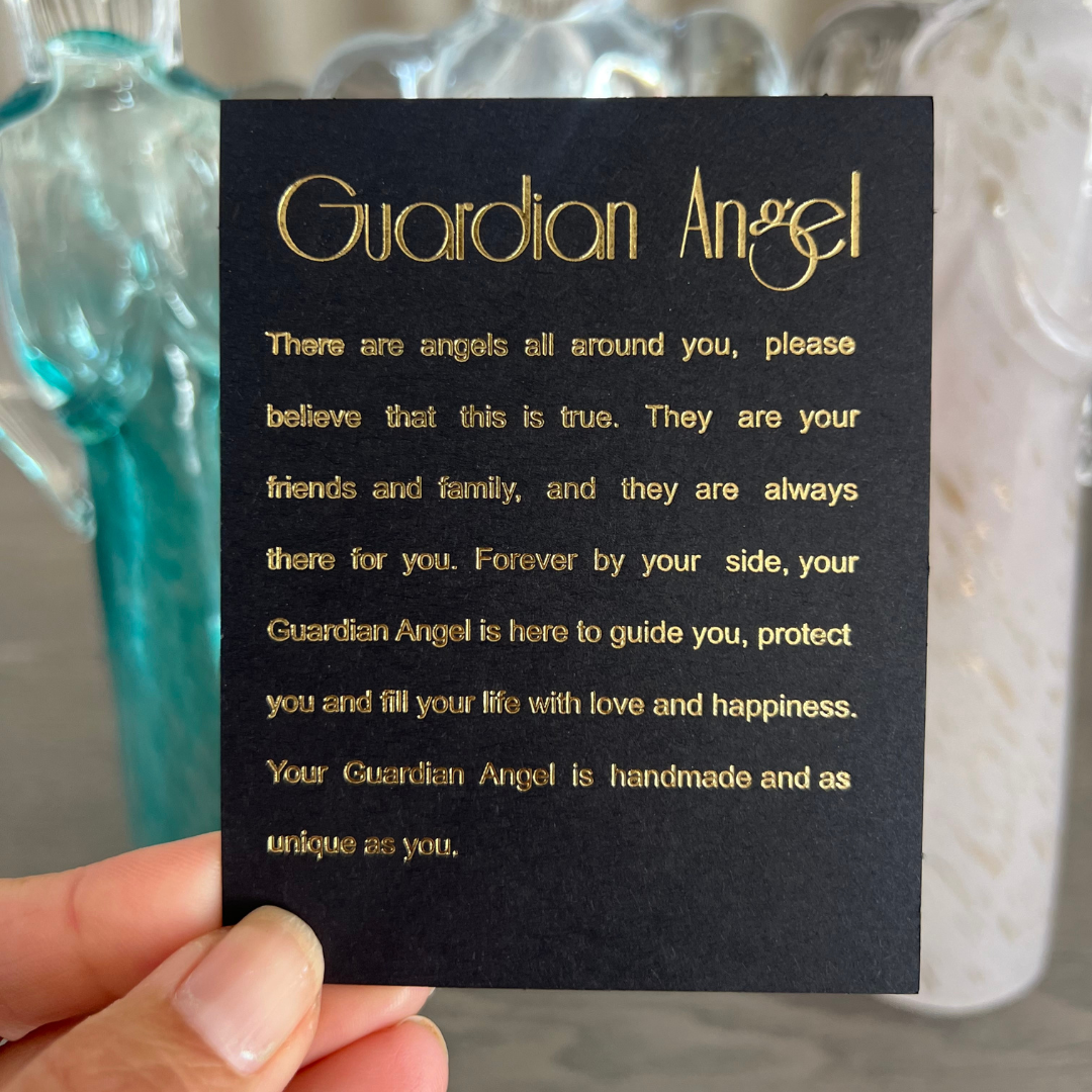 Glass Guardian Angel - Pink & Gold | Sympathy Gifts Australia | Grief Gifts Perth 
