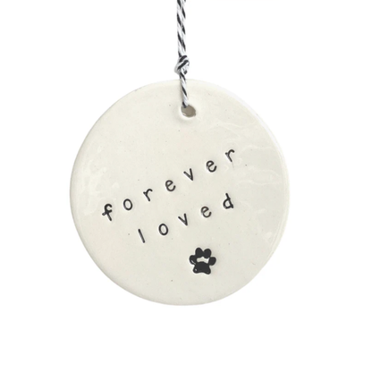 Handmade Ceramic Tag 'forever loved' | Pet Loss Gift