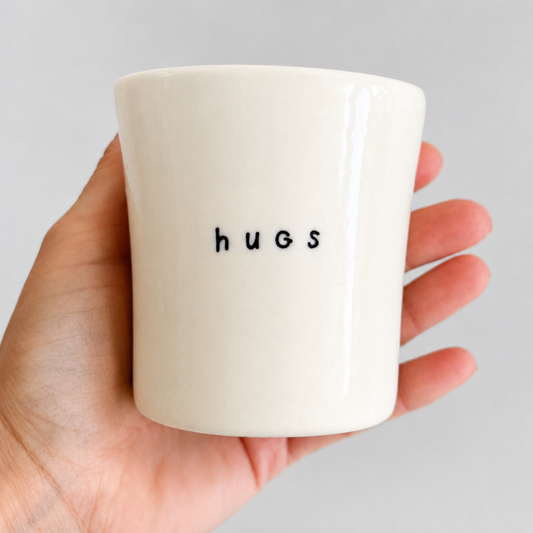 Hugs Handmade Ceramic Cup - Made in Australia | Grief Gifts Australia | Sympathy Gift Box 