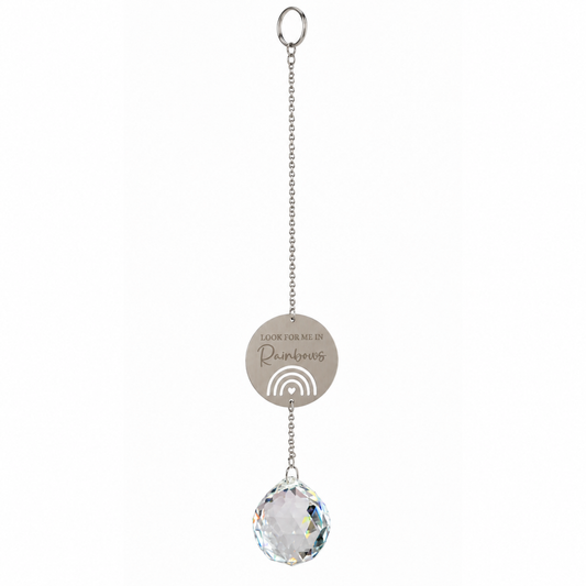 Look for Me in Rainbows Memorial Suncatcher | Grief Gifts Australia 