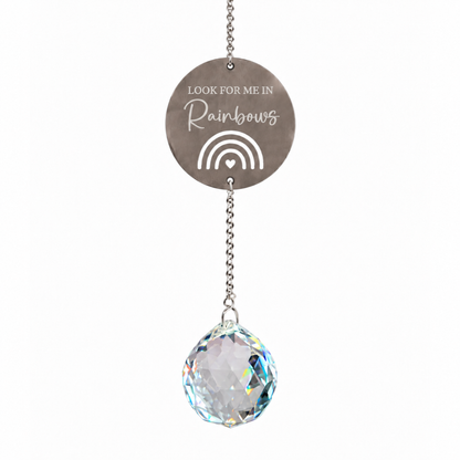 Look for Me in Rainbows Memorial Suncatcher | Sympathy Gift | Grief Gifts Australia 