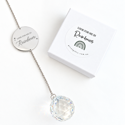 Look for Me in Rainbows Suncatcher | Sympathy Gift | Grief Gifts 