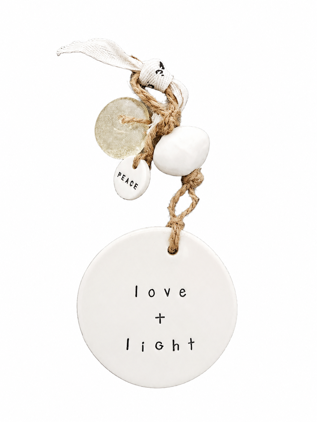 Love and light ceramic wall hanging | Grief gifts Australia