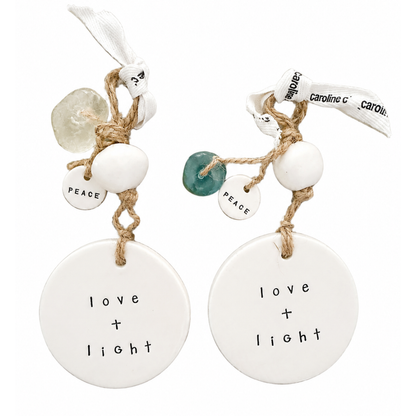 Love and light ceramic wall hanging | Grief gifts Australia delivered
