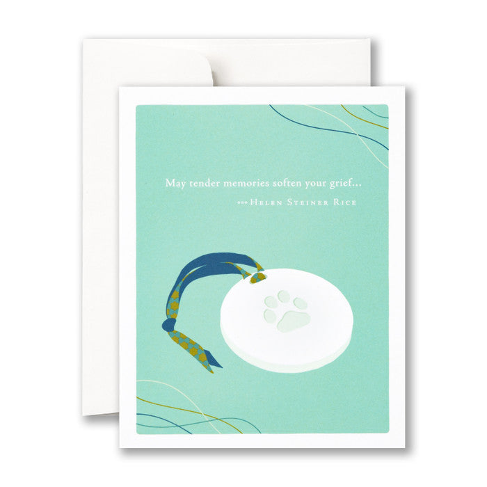 May Tender Memories Soften Your Grief - Pet Sympathy Card  Grief Gifts Australia Perth