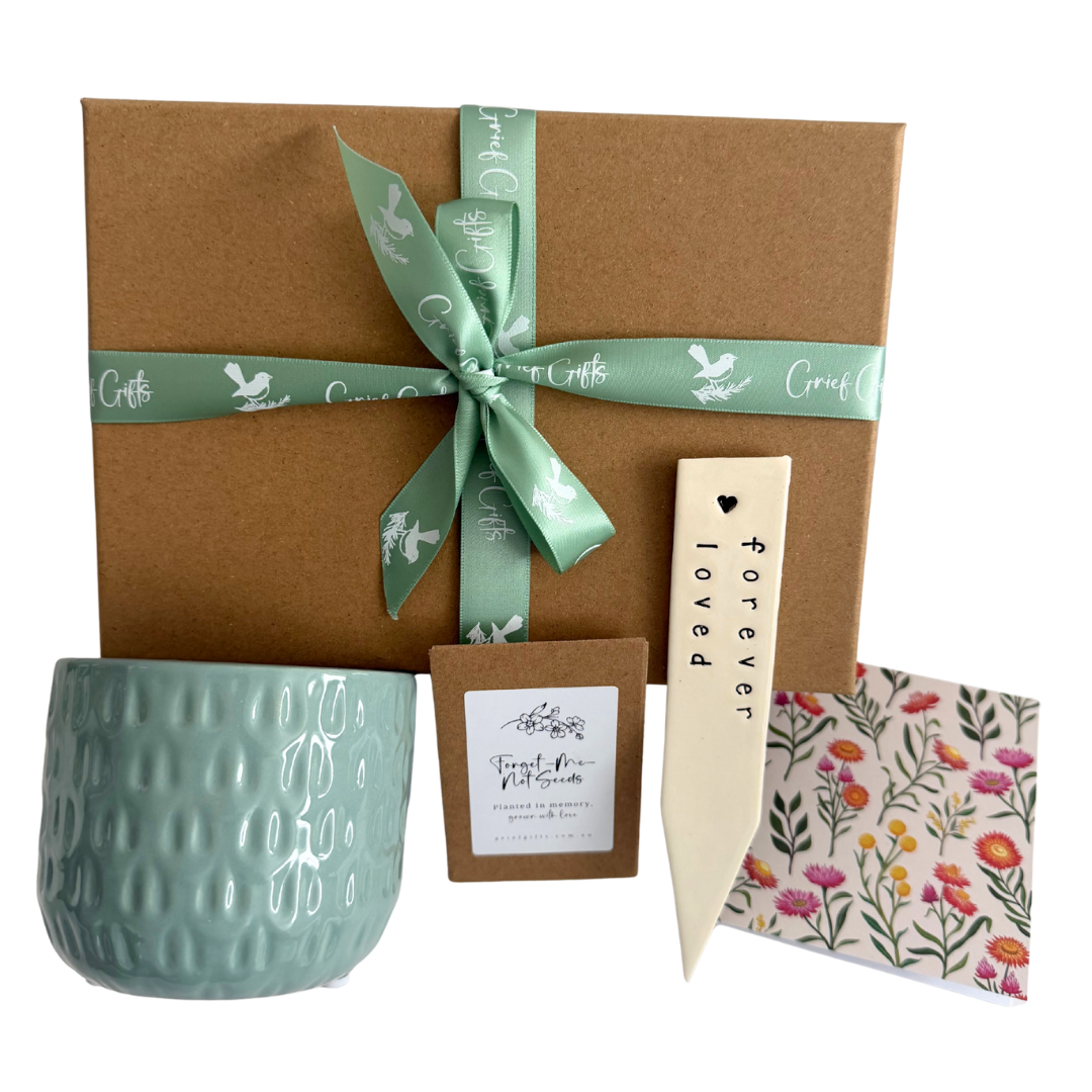 Memorial Planting Kit - Sage Green | Alternative to Sympathy Flowers | Grief Gifts Australia Delivered