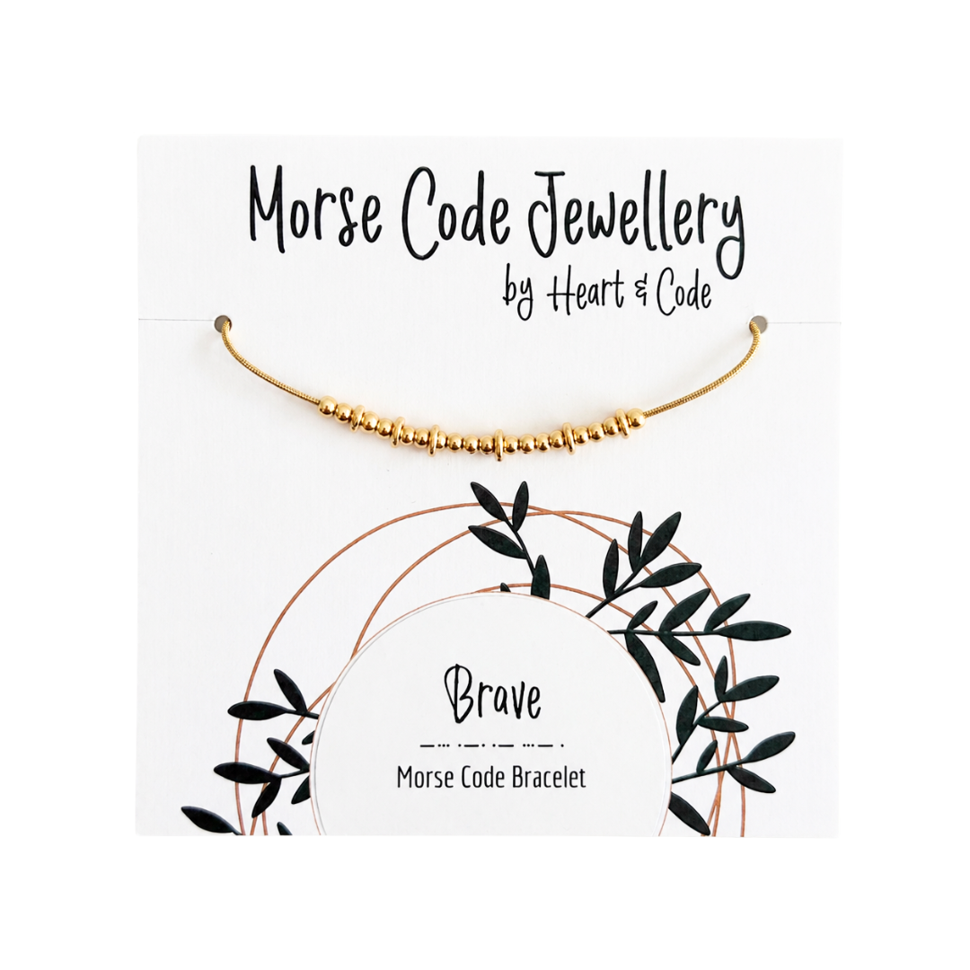 Morse Code Bracelet - Brave | Grief Gifts Australia 