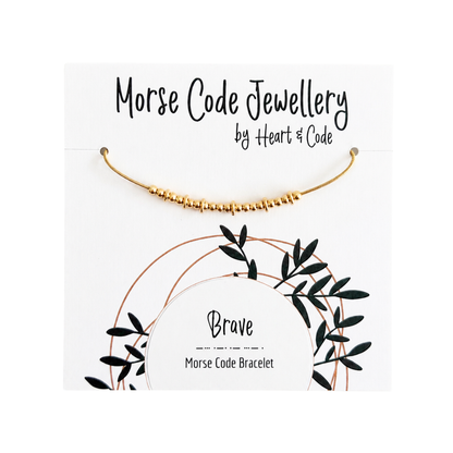 Morse Code Bracelet - Brave | Grief Gifts Australia 
