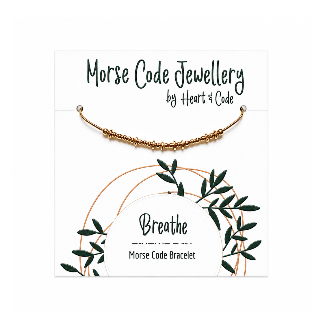 Morse Code Bracelet - Breathe | Grief Gifts Australia | Alternative to Sympathy Flowers Australia