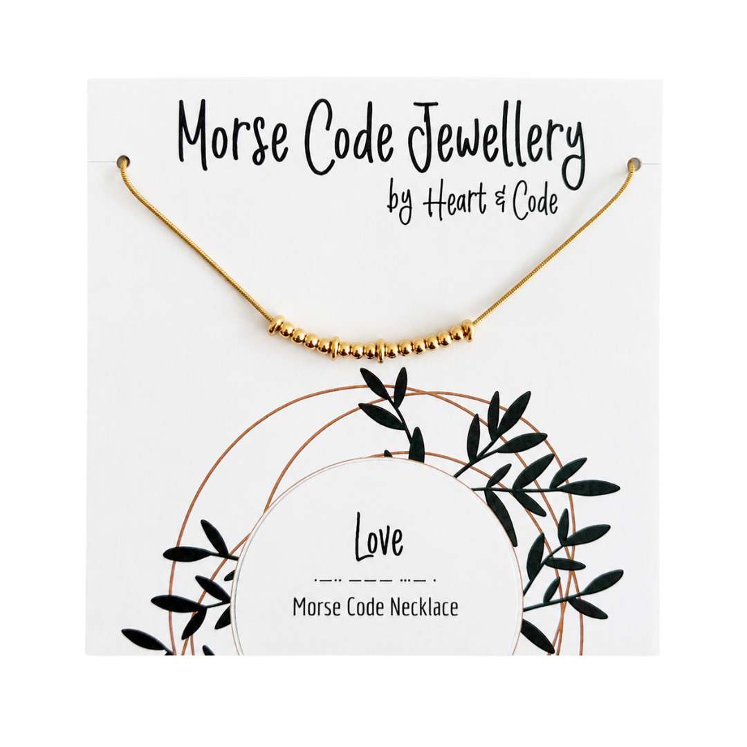 Morse Code Necklace - Love | Grief Gifts Australia 