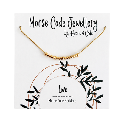 Morse Code Necklace - Love | Grief Gifts Australia 