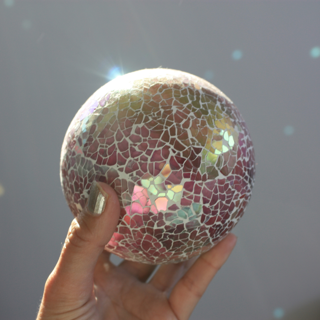 Mosaic Orb Friendship Ball - Fuschia Pink 