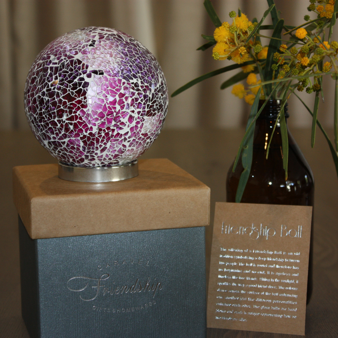 Mosaic Orb Friendship Ball - Fuschia Pink 