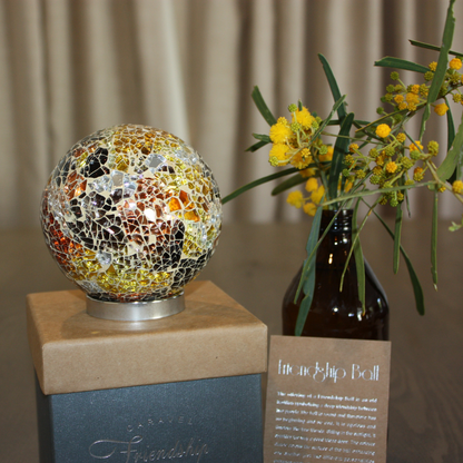 Mosaic Orb Friendship Ball - Gold | Grief Gifts Perth 