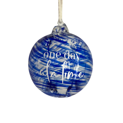 One Day at a Time Glass Hanging Ball | Sympathy Gift Perth | Sympathy Gifts Delivered Perth Australia