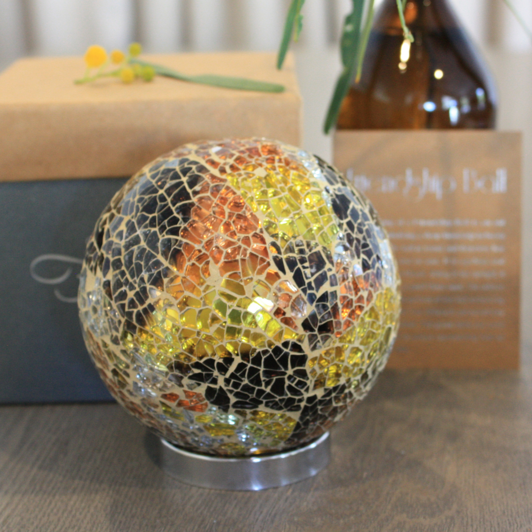 Mosaic Orb Friendship Ball - Gold | Grief Gifts Perth 