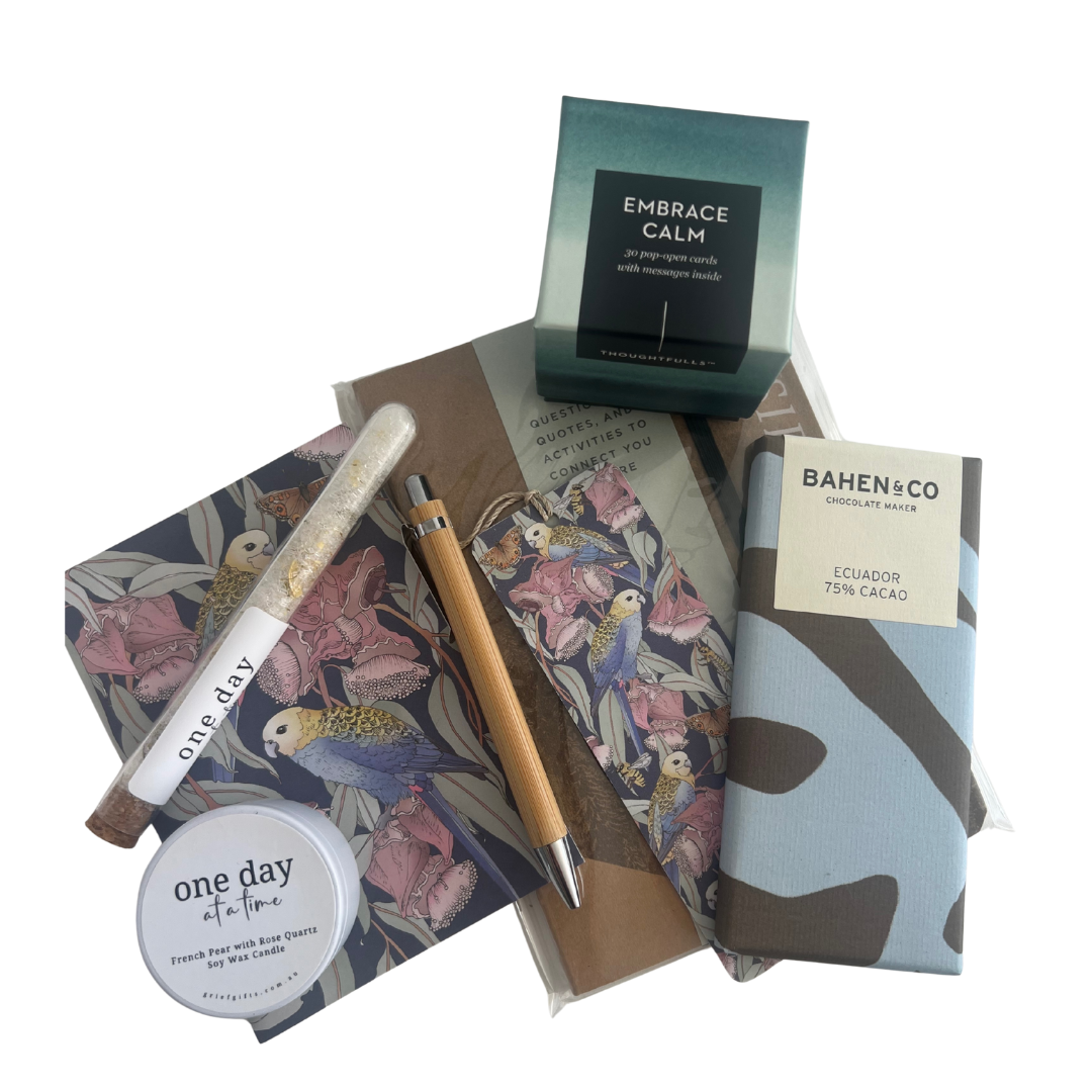 Outside In Sympathy Gift Box for Men  | Grief Gifts Australia Contents