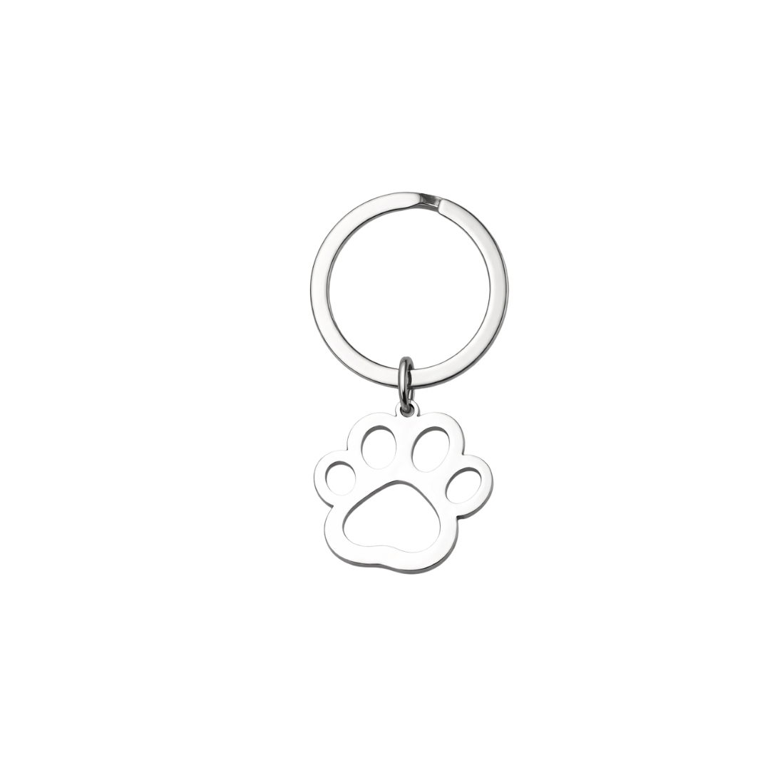 Paw Print Keyring - Silver | Grief Gifts Australia