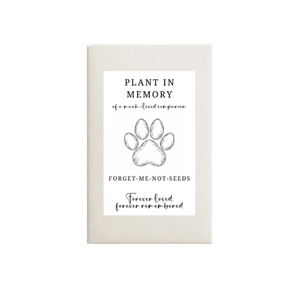 Pet Loss Forget-Me-Not Seeds- White | Grief Gifts | Plant in Their Memory 