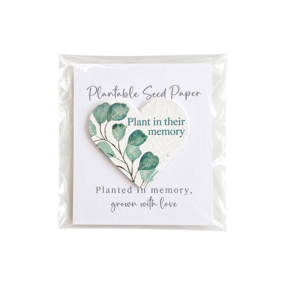 Plantable Seed Paper - Hearts | Memorial Hearts | Grief Gifts Australia 