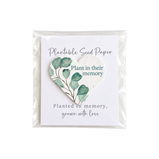 Plantable Seed Paper - Hearts | Memorial Hearts | Grief Gifts Australia 