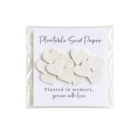 Plantable Seed Paper - Mini Hearts | Grief Gifts 