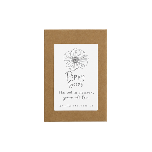 Poppy Memorial Seeds | Grief Gifts | Alternative to Sympathy Flowers