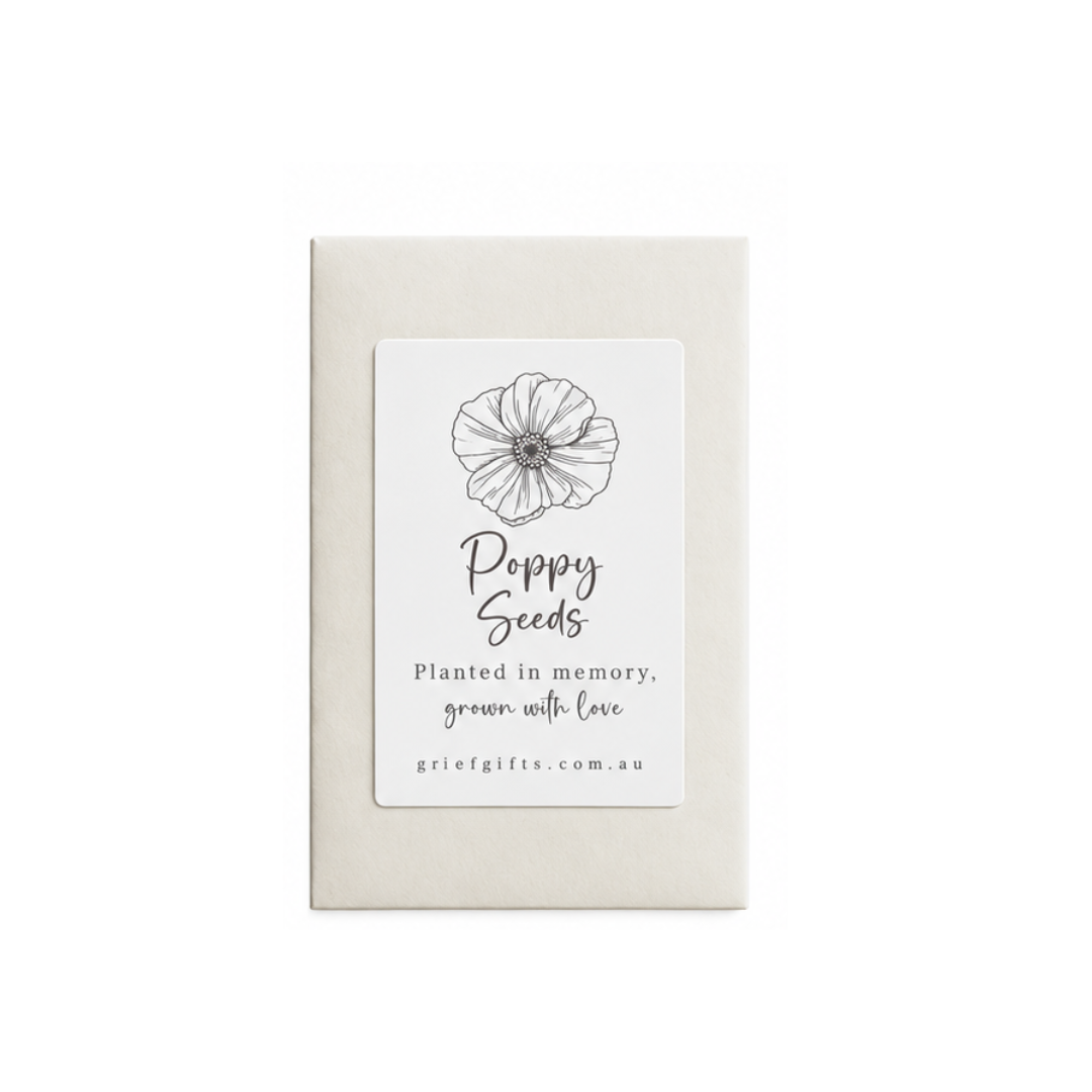 Poppy Memorial Seeds White | Grief Gifts | Alternative to Sympathy Flowers