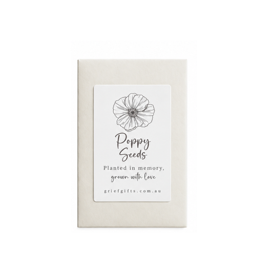 Poppy Memorial Seeds White | Grief Gifts | Alternative to Sympathy Flowers
