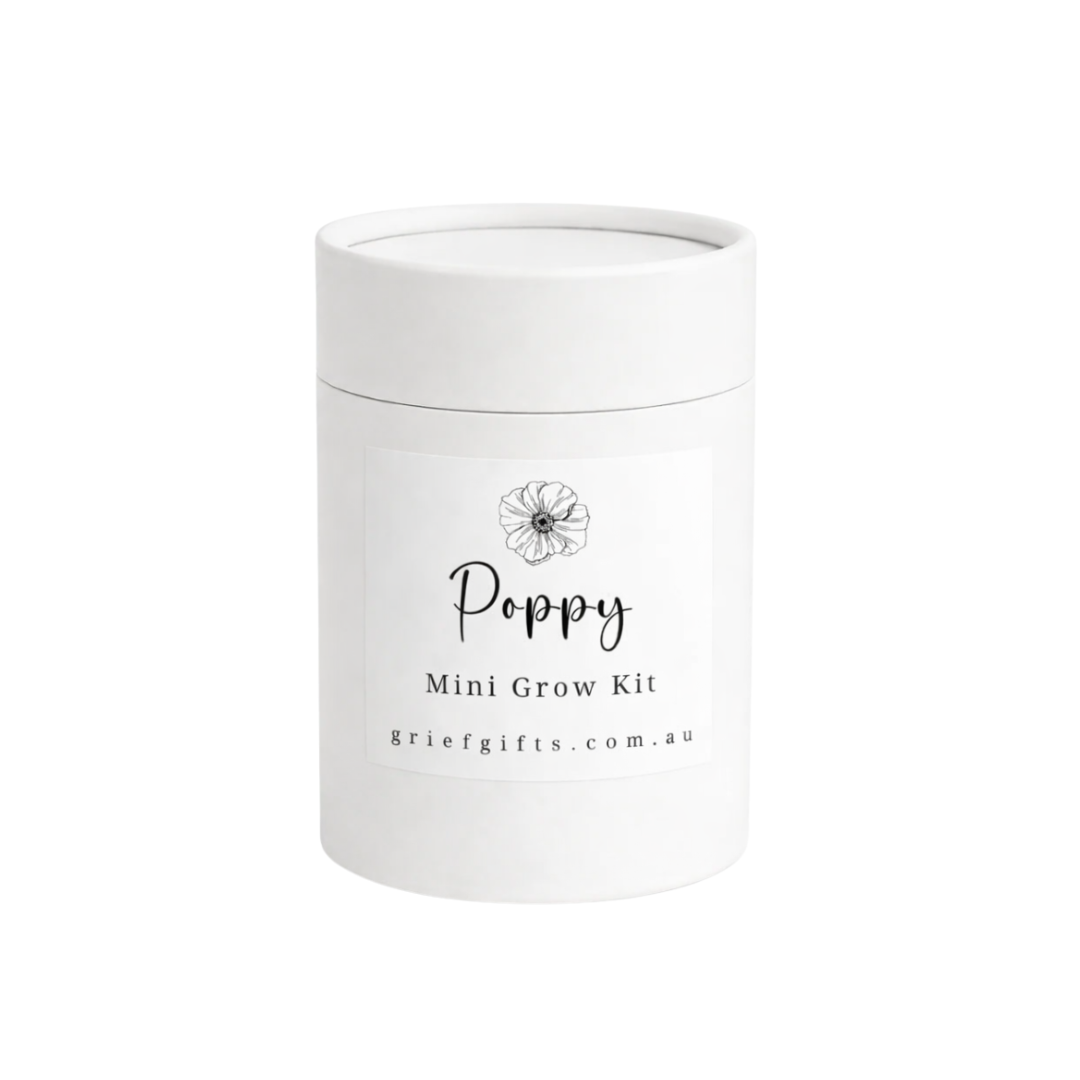 Poppy Mini Grow Kit - White | Grief Gifts Australia 