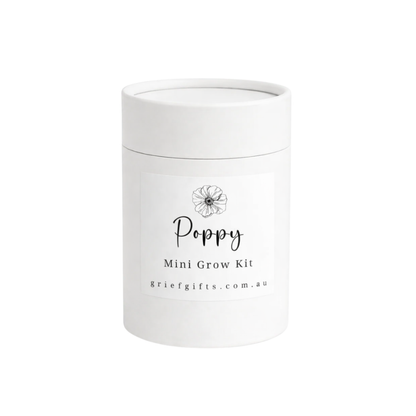 Poppy Mini Grow Kit - White | Grief Gifts Australia 