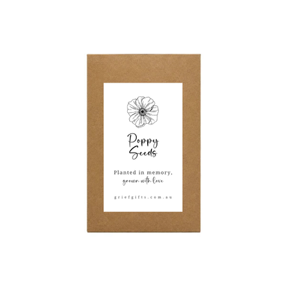 Poppy Seeds - White Kraft Brown | Grief Gifts Australia 