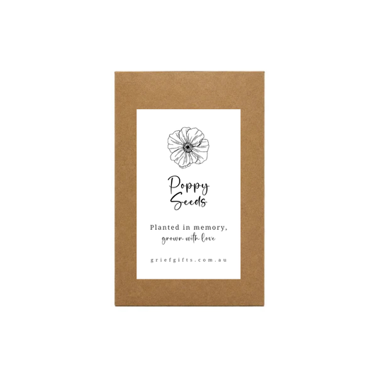Poppy Seeds - White Kraft Brown | Grief Gifts Australia 