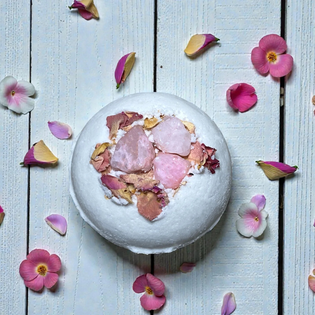Rose Quartz Bath Bomb | Grief Gifts Australia | Sympathy Gift Perth