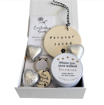 Forever Loved Pet Loss White Sympathy Keepsake Gift Box