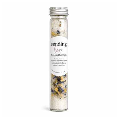 Sending Love Bath Salts in Glass Tube | Grief Gifts Australia