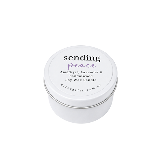 Sending Peace Amethyst, Lavender & Sandalwood Soy Wax Candle
