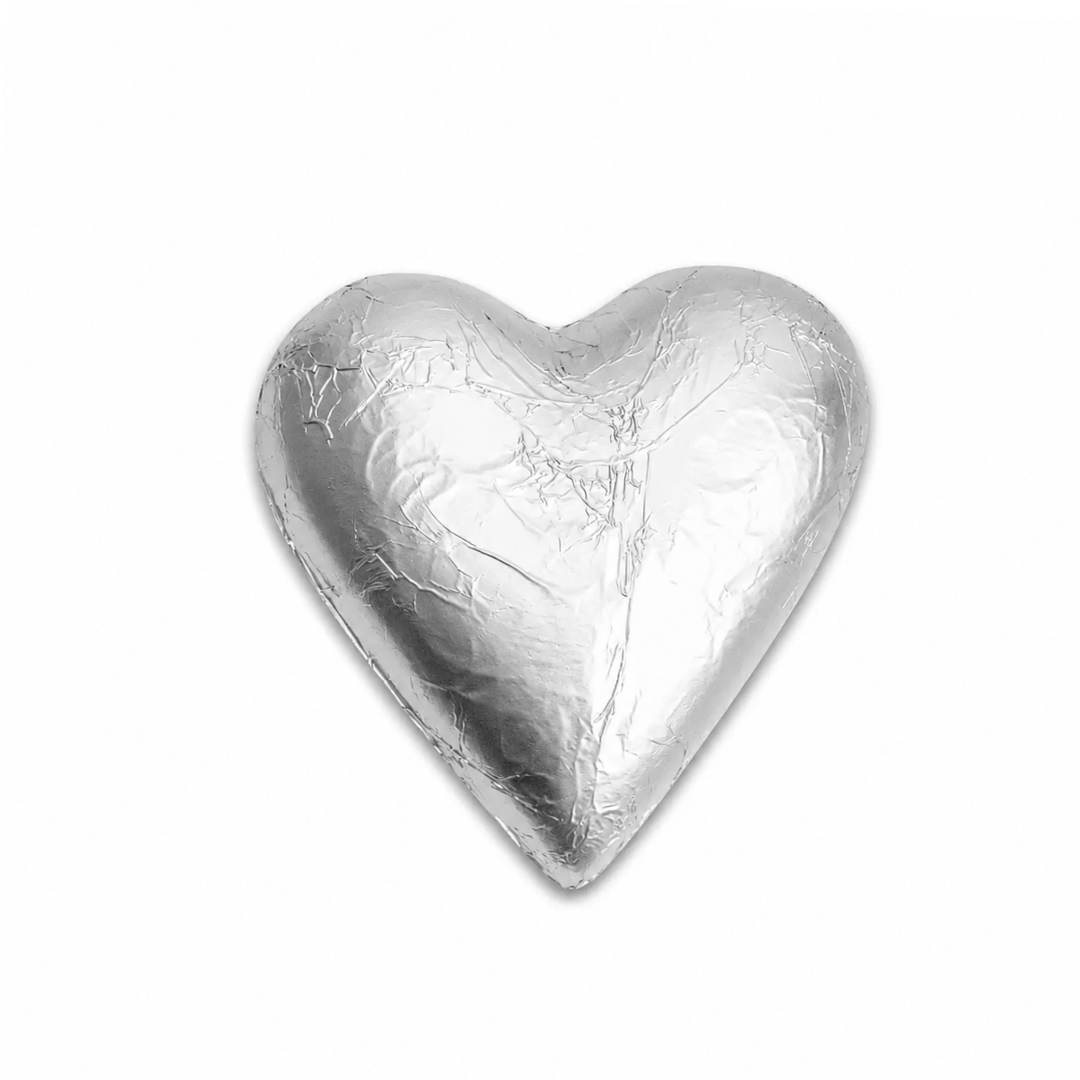 Silver Foil Heart Chocolate - 30g | Grief Gifts Australia 