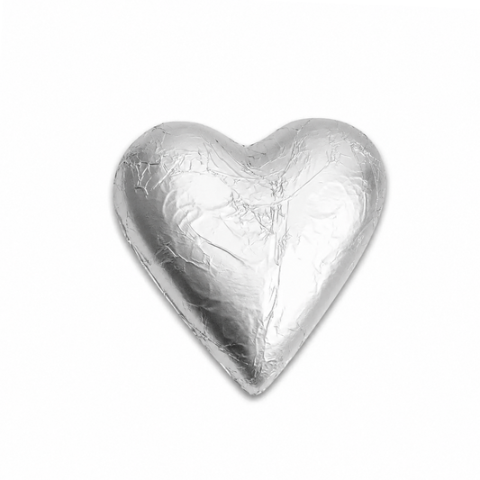 Silver Foil Heart Chocolate - 30g | Grief Gifts Australia 