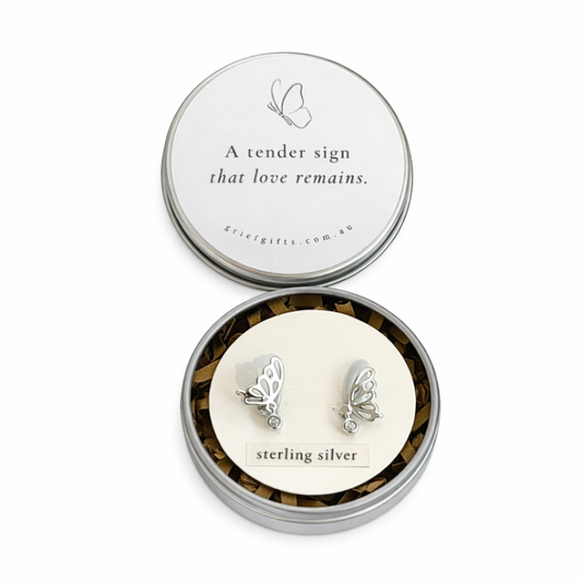 Sterling Silver Butterfly Wing Earrings