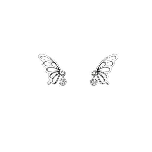 Sterling Silver Butterfly Wing Earrings | Grief Gifts Australia