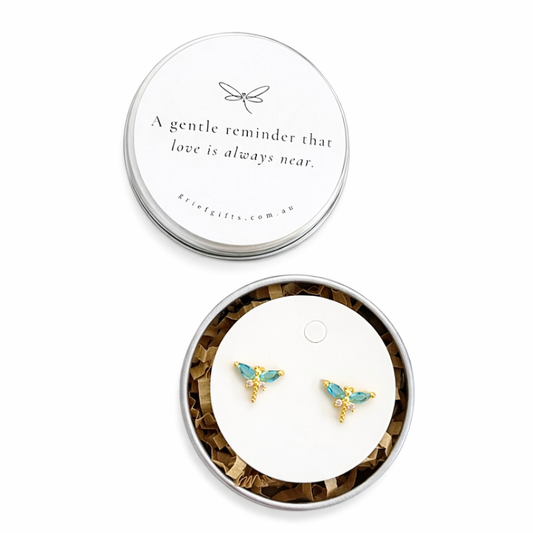 Sterling Silver Dragonfly Earrings - A gentle reminder that love is always near