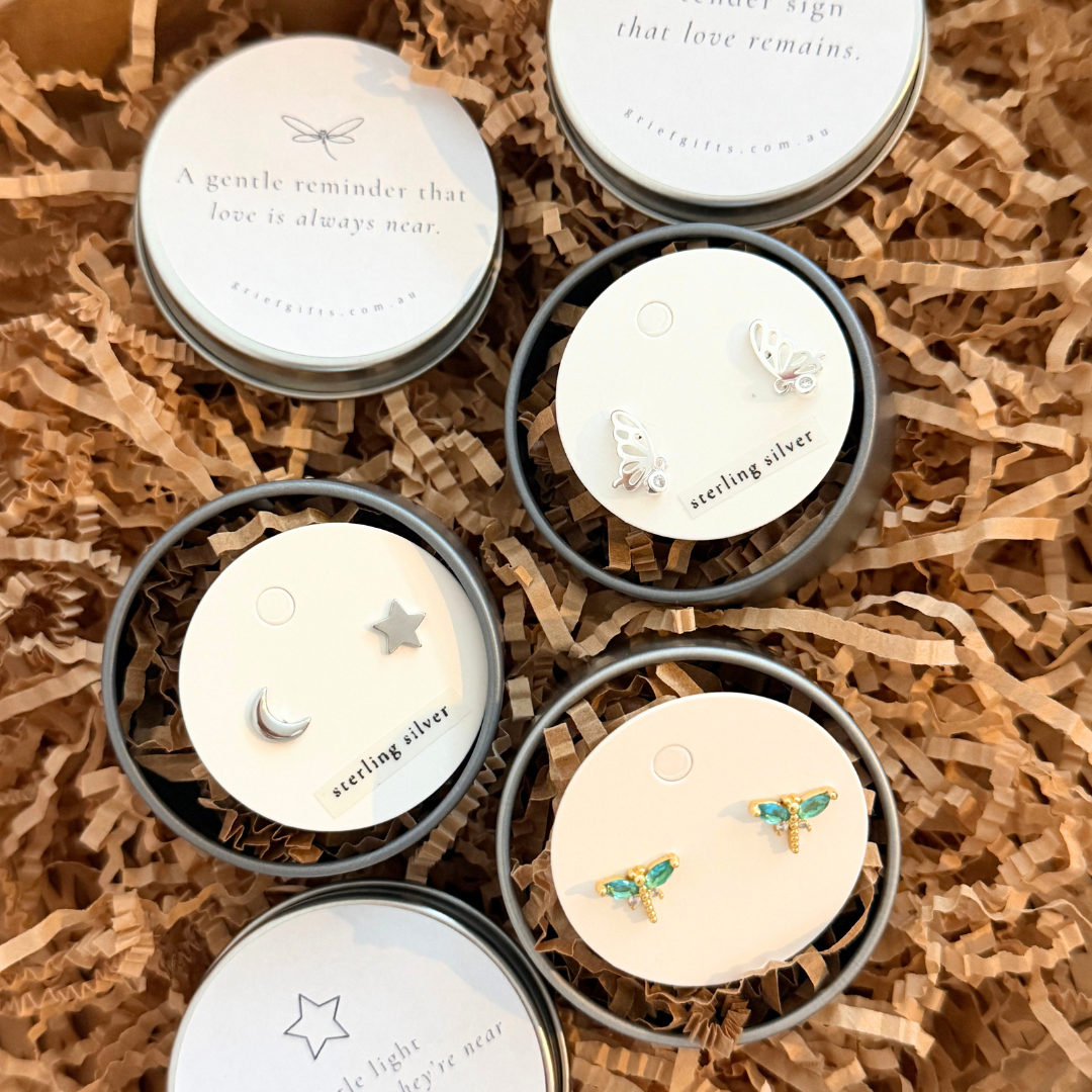 Sterling Silver Dragonfly Earrings - A gentle reminder that love is always near | Grief Gifts Perth